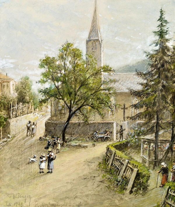 1837-William Unger - Chiesa di San Nicola, Gastein